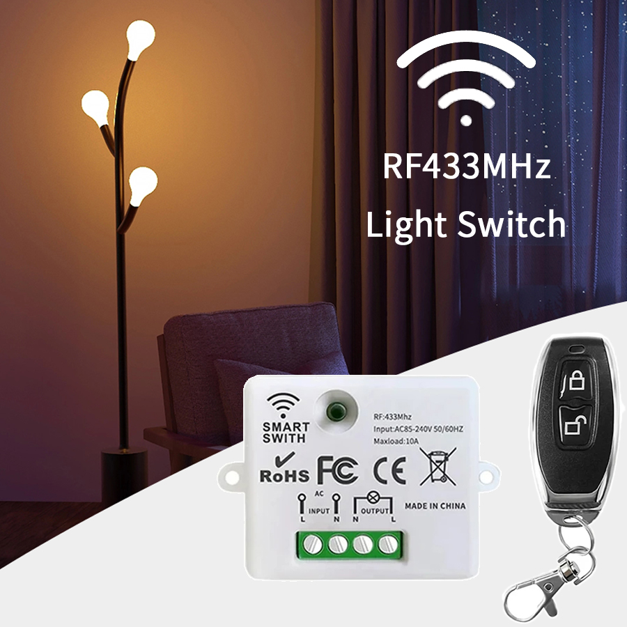 Smart Home Integration - RF 433MHz Wireless Remote Control Switch