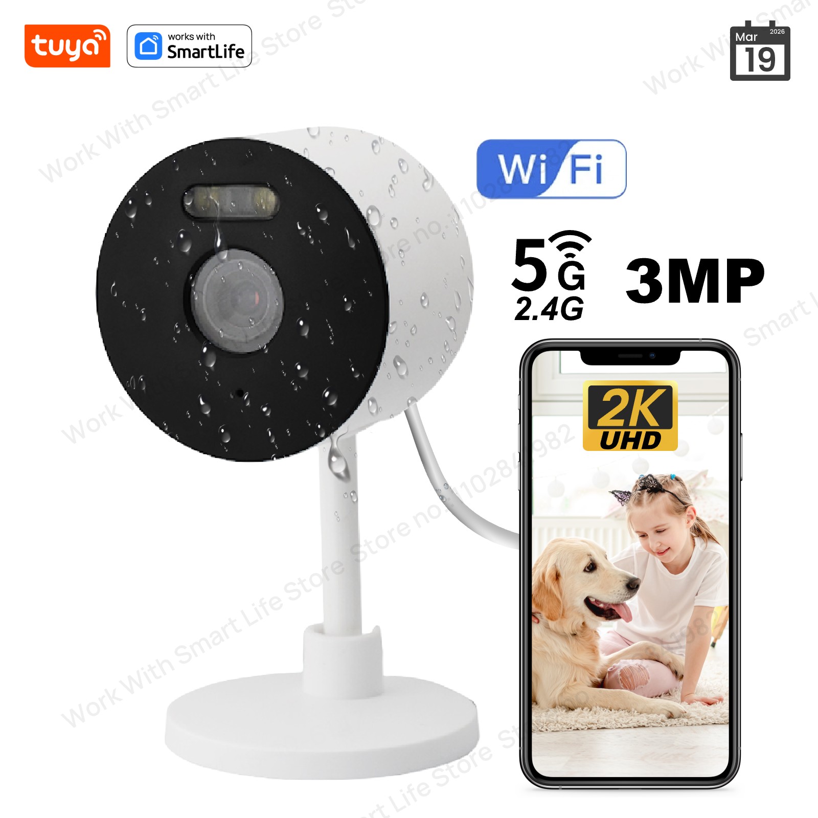 Smart Home Windows App - 3MP HD Tuya Smart Indoor/Outdoor Security