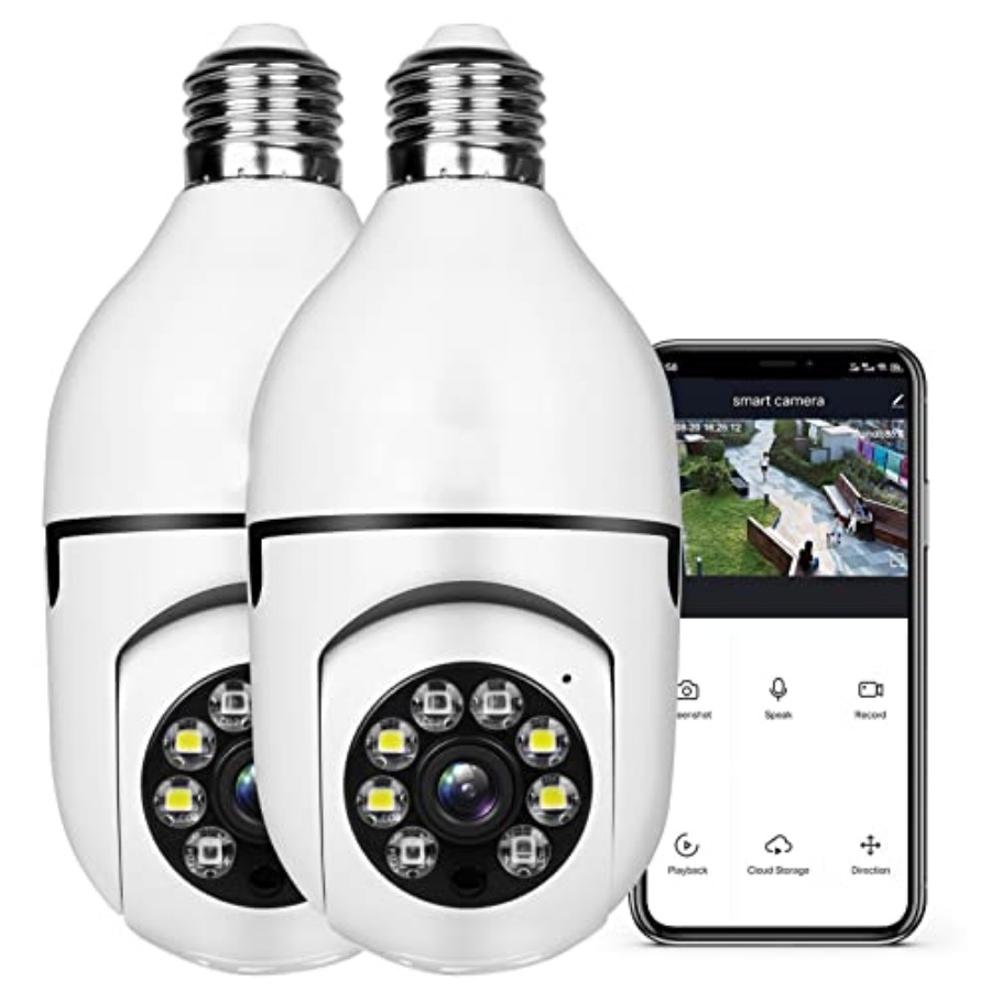 Smart Home Camera - Light Bulb 1080P Security Wireless Camera