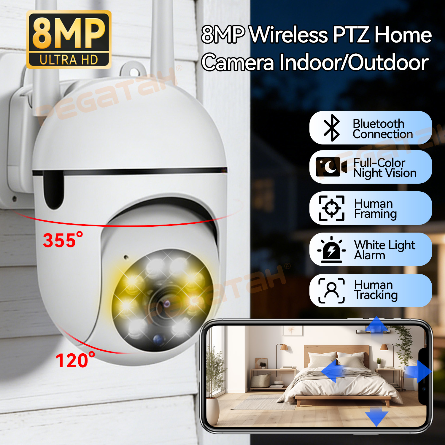 Smart Home Windows App - 8MP 2.4G Wifi IP CCTV Camera