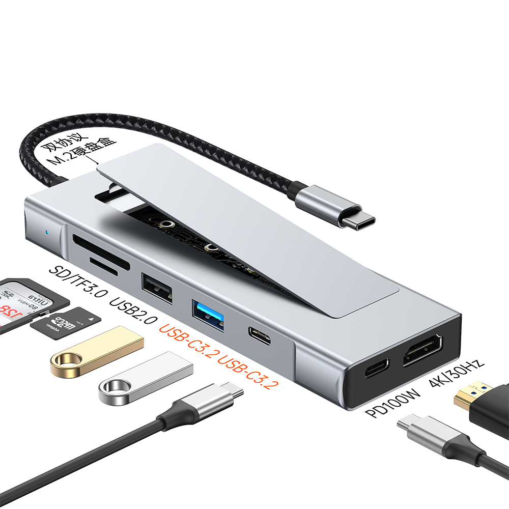 Smart Home Hub 2 - 8-in-1 Type-C Multiport Hub with M.2