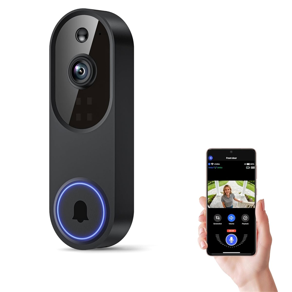 DTC5 Wireless Wi-Fi Video Door - đánh giá và giá Video Doorbell