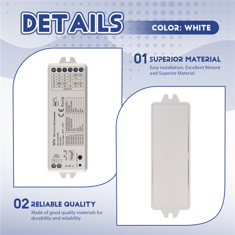 LICE-Tuya LED Controller 5 In  - đánh giá và giá Wifi Led Dimmer