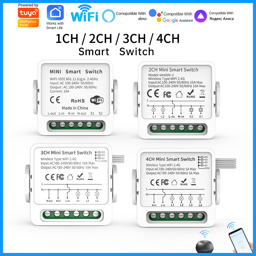 Tuya WiFi Smart Switch 1/2/3/4 - đánh giá và giá Smart Home Integration