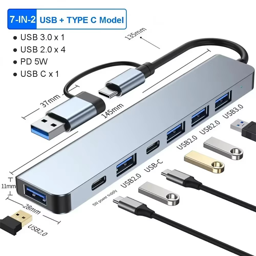 7 in 2 USB C Hub Expander Mult - đánh giá và giá Smart Home Hub 2