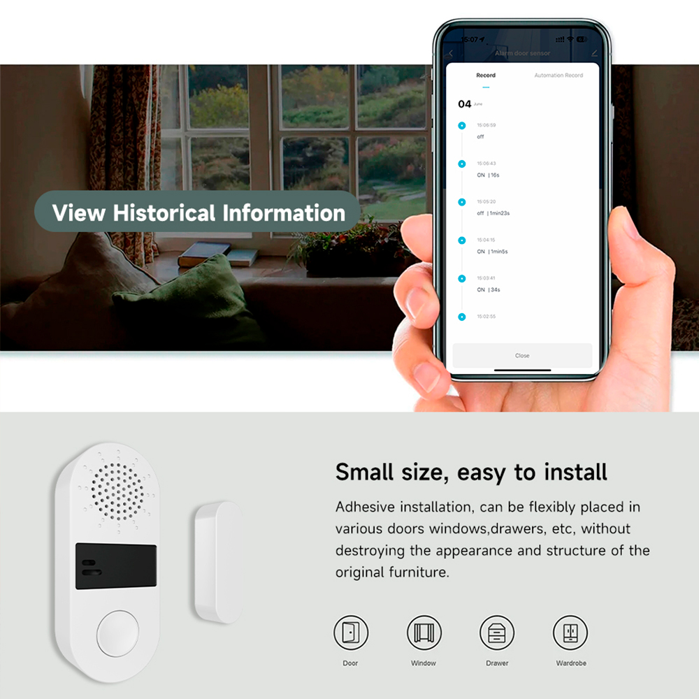 Tuya Zigbee Wireless Door Wind - đánh giá và giá Wireless Door Sensor
