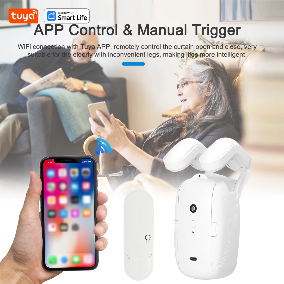 1/2PCS Tuya Smart WiFi Curtain - đánh giá và giá Smart Home Gira