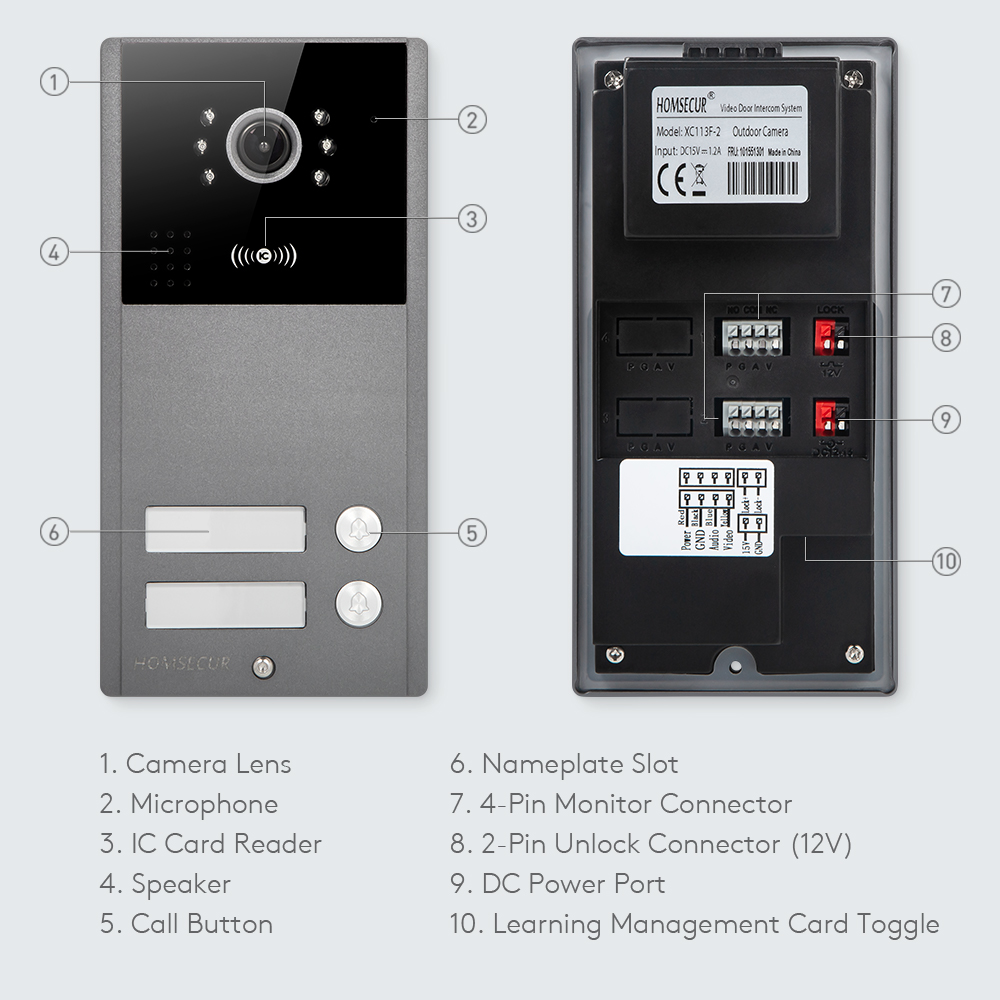 4 Wire XC113F-2 HD Outdoor Doo - đánh giá và giá Video Doorbell