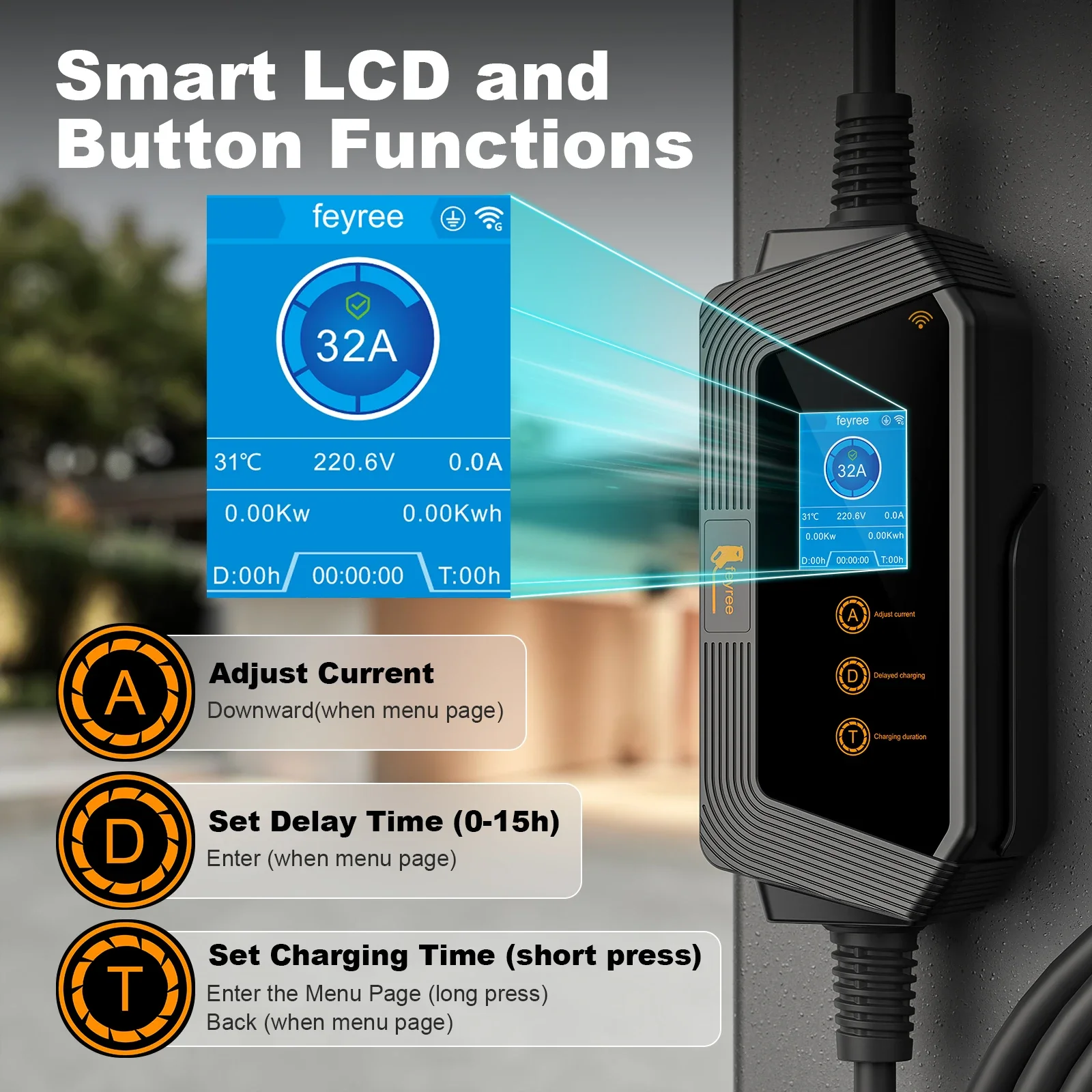 Feyree Type1 Portable EV Charg - đánh giá và giá Smart Home For Pc