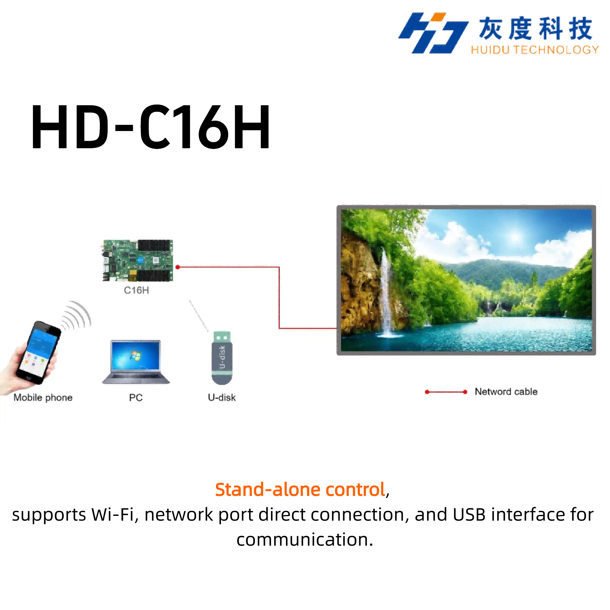 Huidu HD-C16H 4K Dual WiFi LED - đánh giá và giá Wifi Led Dimmer