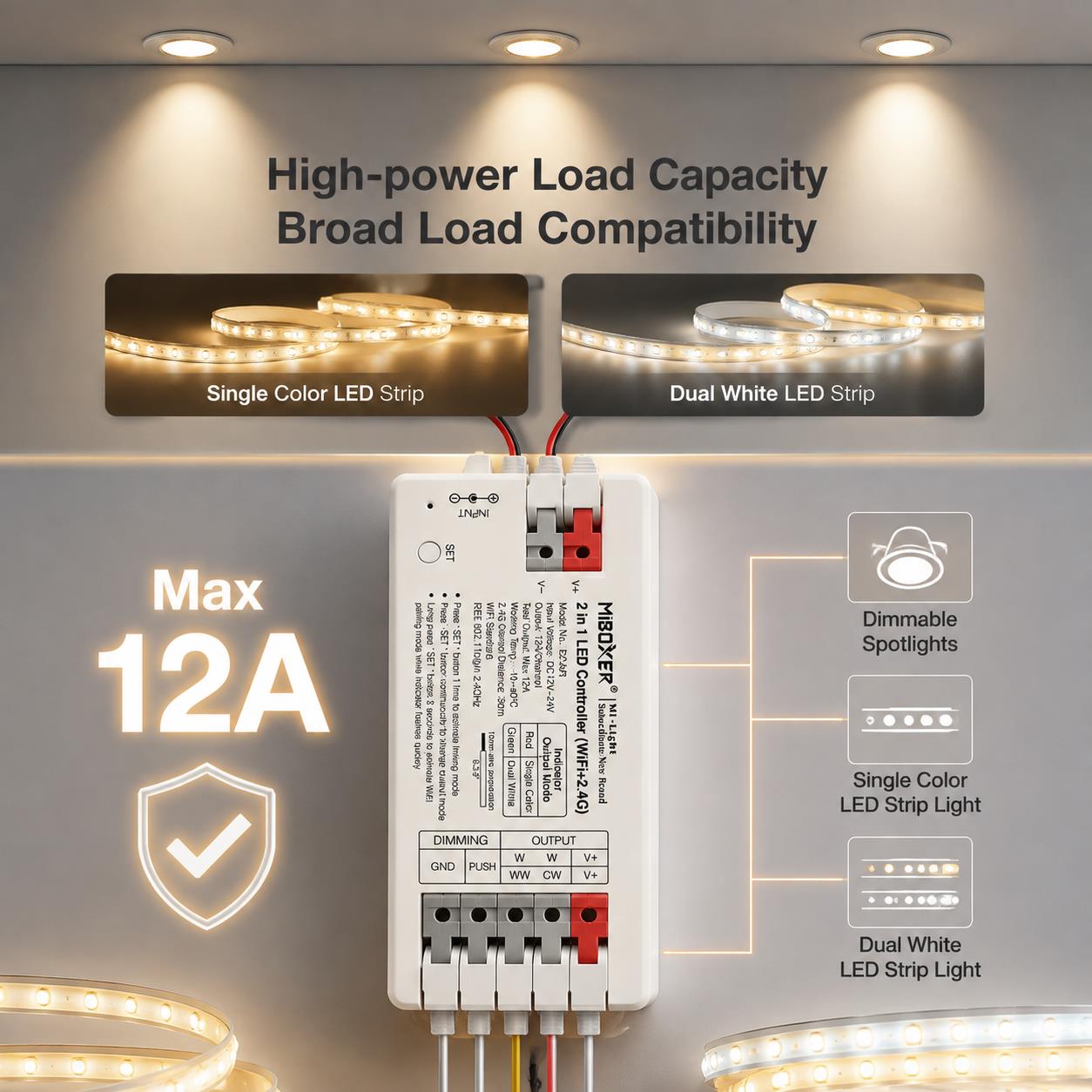 Miboxer E2-WR K1 PUSH3 PUSH3-2 - đánh giá và giá Wifi Led Dimmer