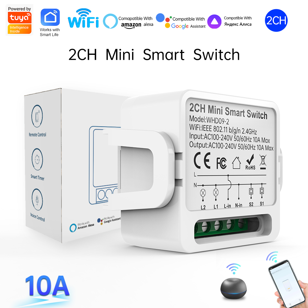 2 Way Tuya Smart Switch 2Gang  - đánh giá và giá Smart Home Integration