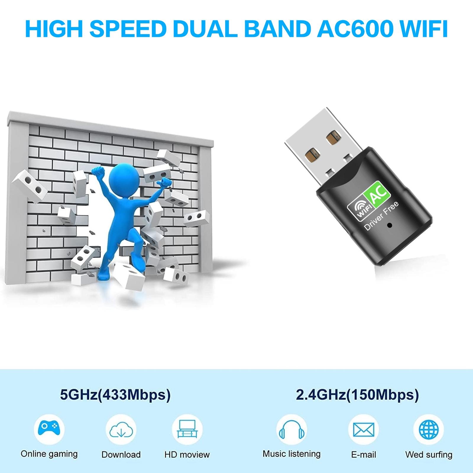 AC600 USB WiFi Adapter, Dual B - đánh giá và giá Smart Home For Pc